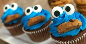 Cookie Monster Cupcakes