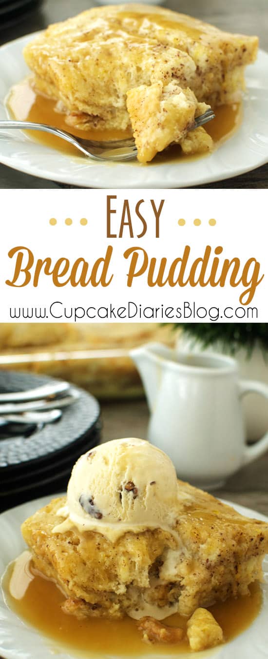 Easy Bread Pudding - Bread pudding is a popular dessert all over the world. You're going to love how easy it is to make this recipe. It's the most delicious way to use leftover bread! 