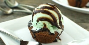 Ice Cream Brownie Cups