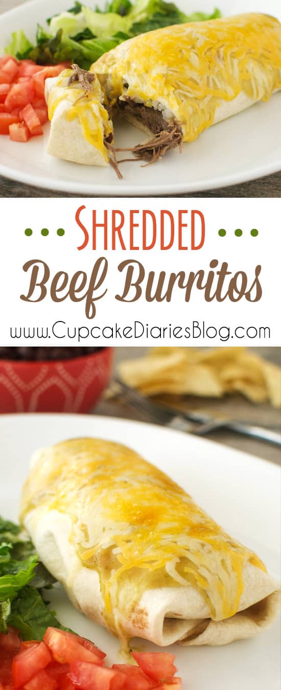 Shredded Beef Burritos - Easy restaurant-style burritos made at home!