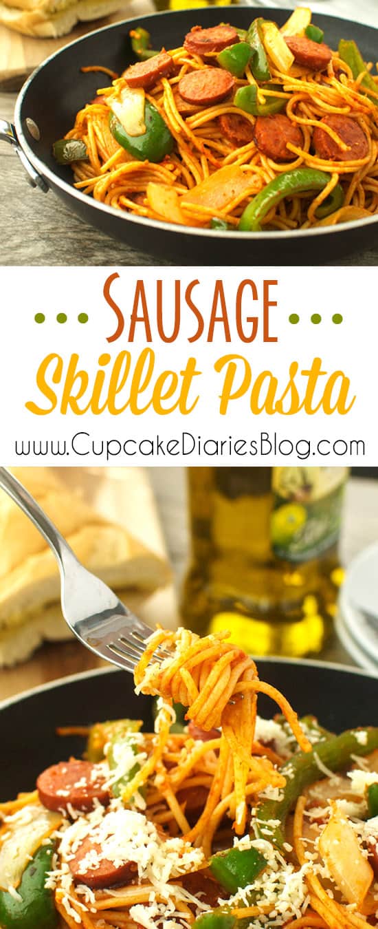 Sausage Skillet Pasta - A quick and easy weeknight meal.