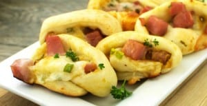 Ham and Cheese Snackers
