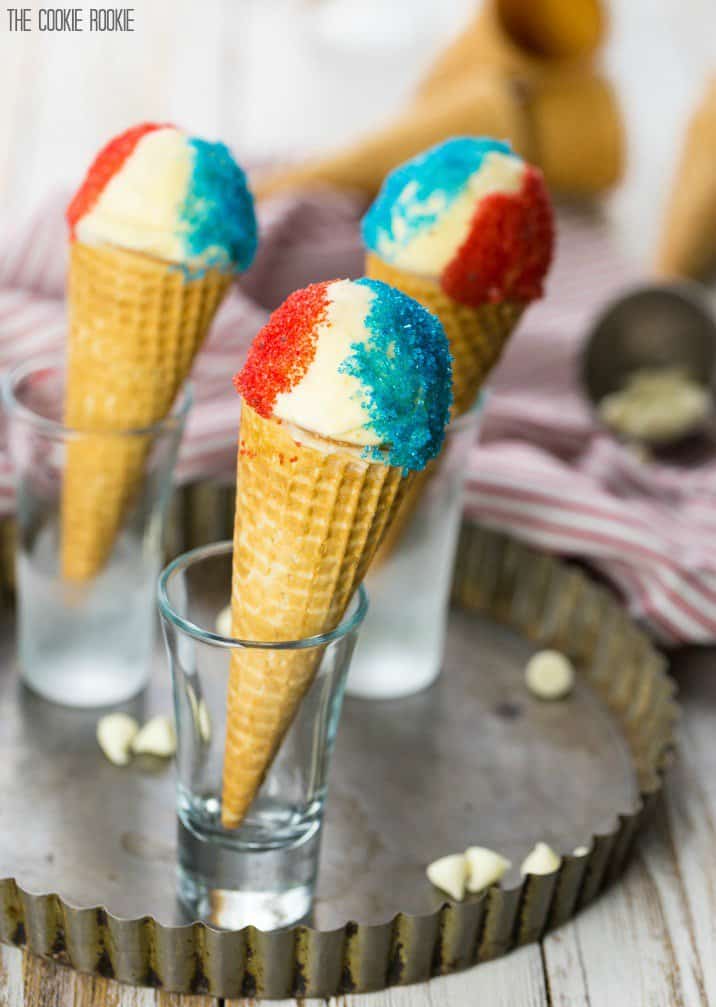 Homemade Red, White and Blue Drumsticks
