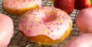 Strawberry Lemon Donuts