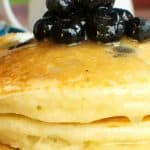 Blueberry Pancakes with Warm Buttermilk Syrup