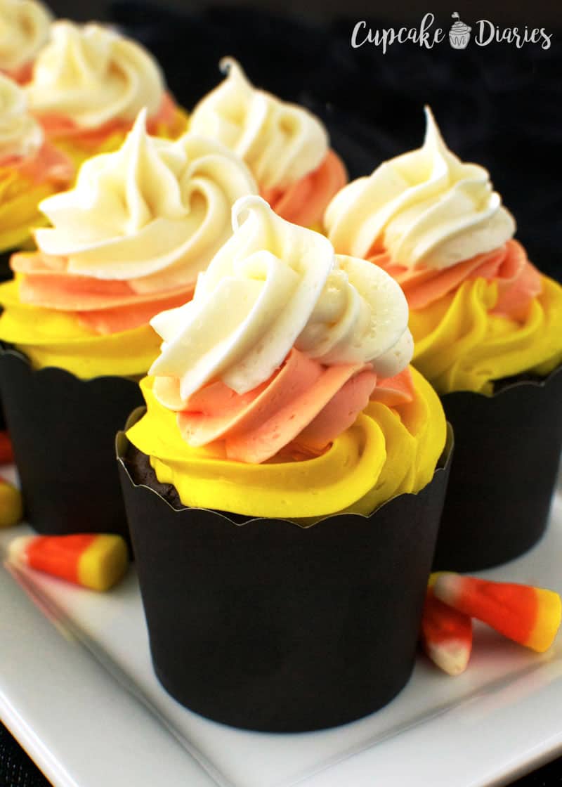 candy corn cupcakes – 30 days of halloween 2016: day 19