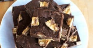 Three Ingredient Snickers Fudge