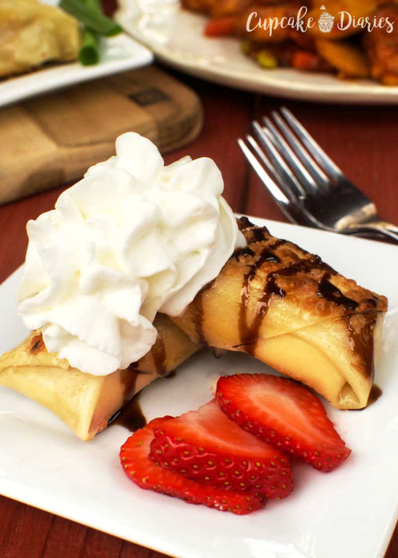 Strawberry Cheesecake Egg Rolls - i am baker