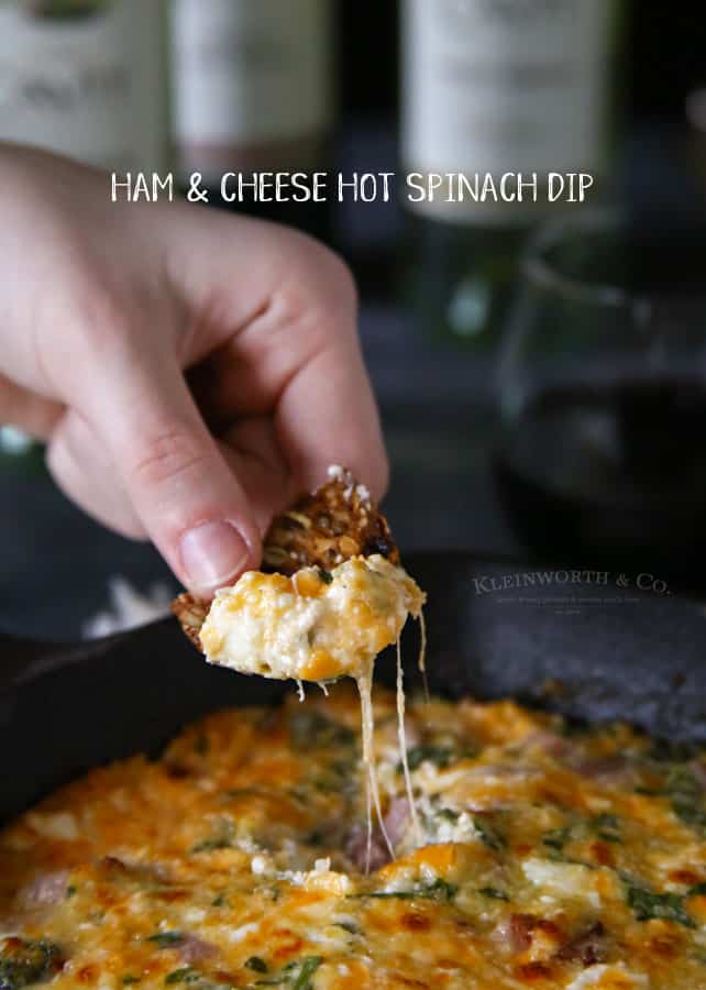 Ham and Cheese Hot Spinach Dip