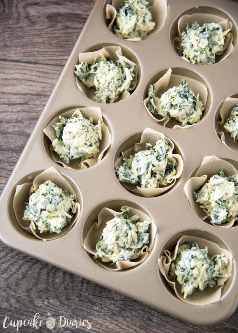 Spinach and Artichoke Dip Cups