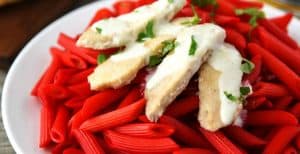 Chicken Penne Alfredo for Valentine’s Day