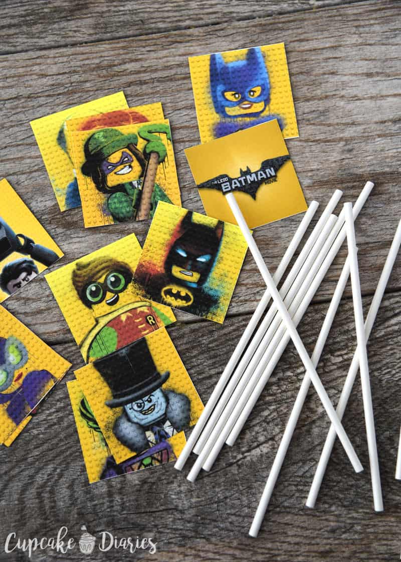 Lego Batman Cupcakes With Free Printable Toppers