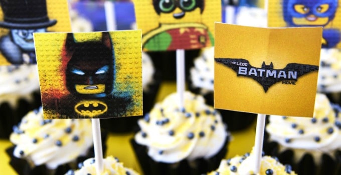 Lego Batman Cupcakes With Free Printable Toppers