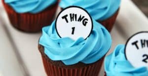 Thing One and Thing Two Cupcakes