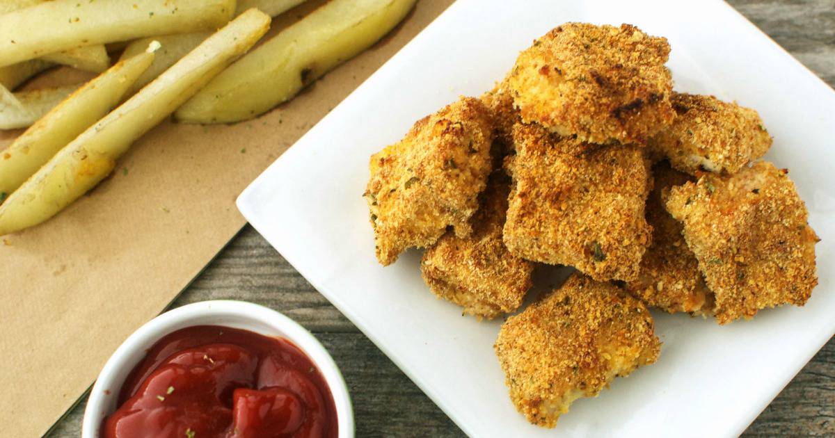 Baked Chicken Nuggets and Fries