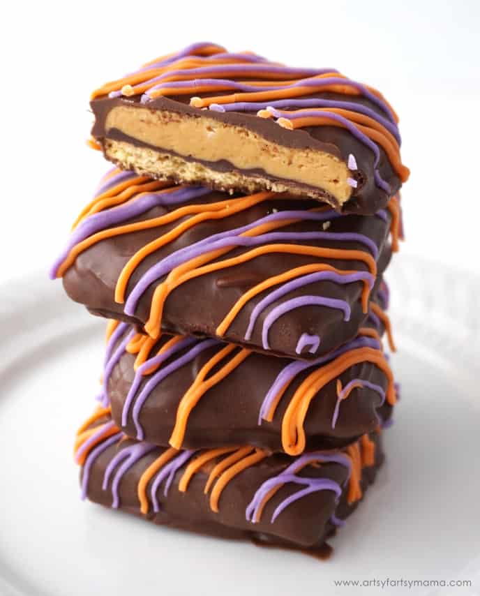 Halloween Chocolate Peanut Butter Squares