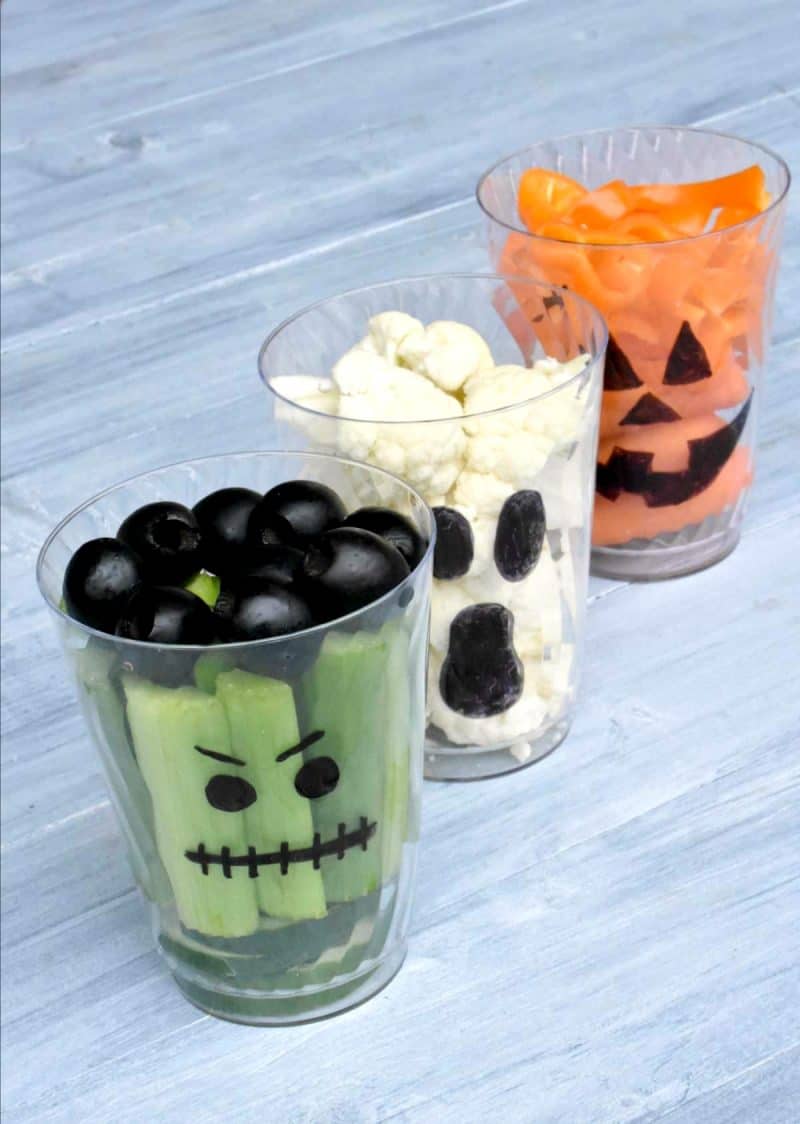 Halloween Vegetable Cups