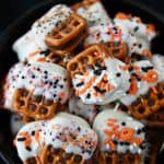 Halloween Caramel Pretzel Bites