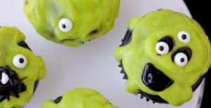 Slime Monster Cupcakes- 30 Days of Halloween: Day 5