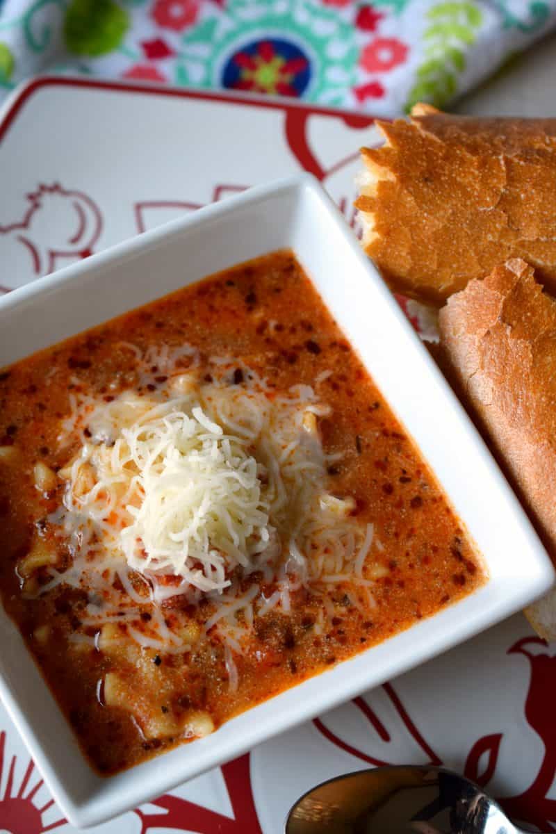 Pressure Cooker Lasagna Soup