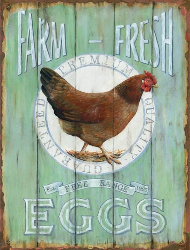 Barnyard Farm Fresh Eggs Sign