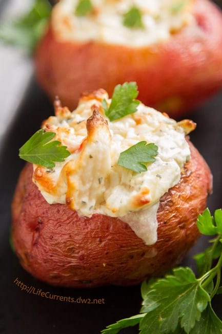 Crab Stuffed Baked Potatoes