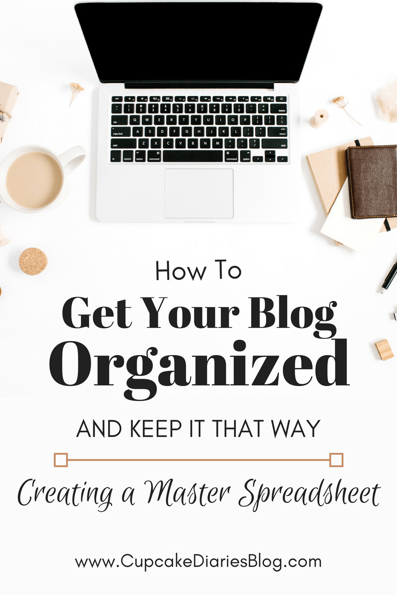 How to Get Your Blog Organized and Keep It That Way - Creating a Master Spreadsheet