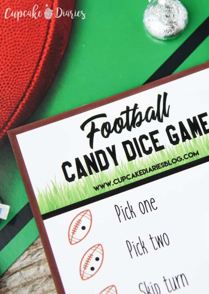 Football Candy Dice Game Cupcake Diaries