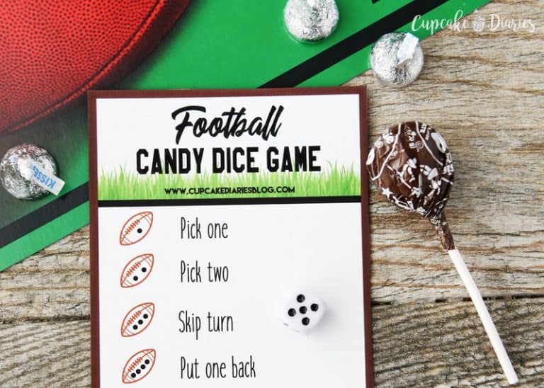 Football Candy Dice Game Cupcake Diaries
