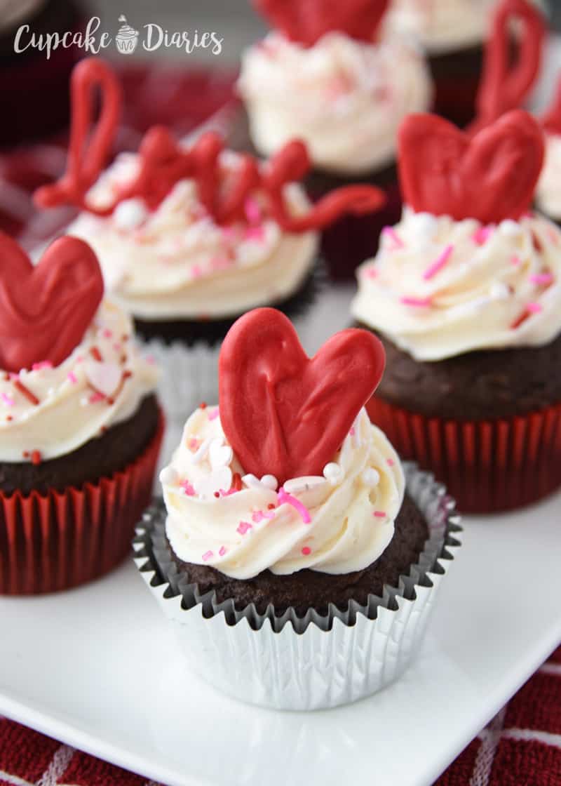 Share the love this Valentine's Day with a chocolate cupcake! "Love" Cupcakes are the perfect way to treat your valentine.