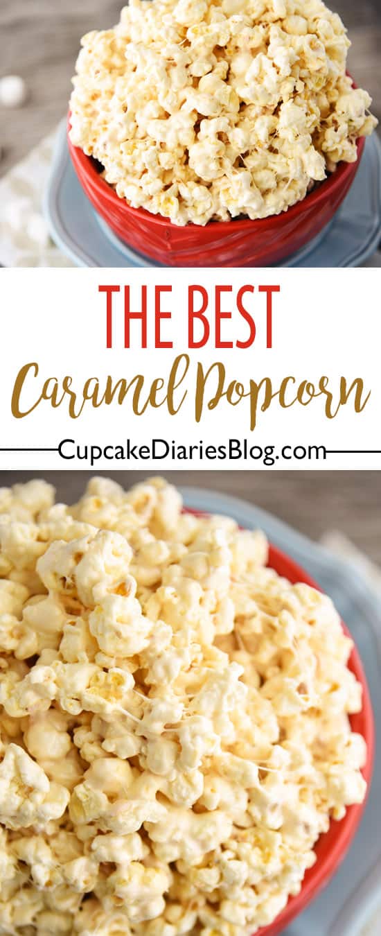 All you need for a relaxing night in is a blanket, your favorite TV show, and this bowl of The Best Caramel Popcorn Ever! You'll agree with me when you make it. It's amazing!