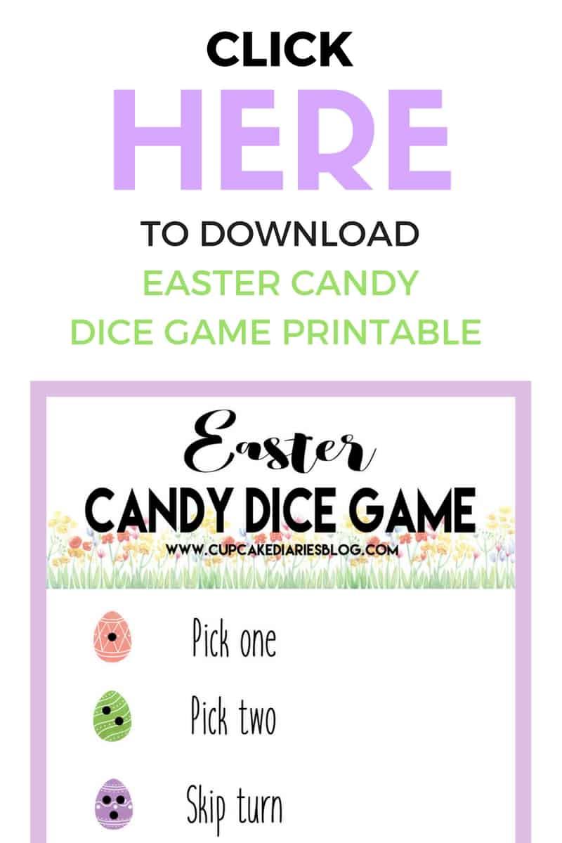 Get the kids together to play this Easter Candy Dice Game! This is a great activity for the kids to play at a family party.