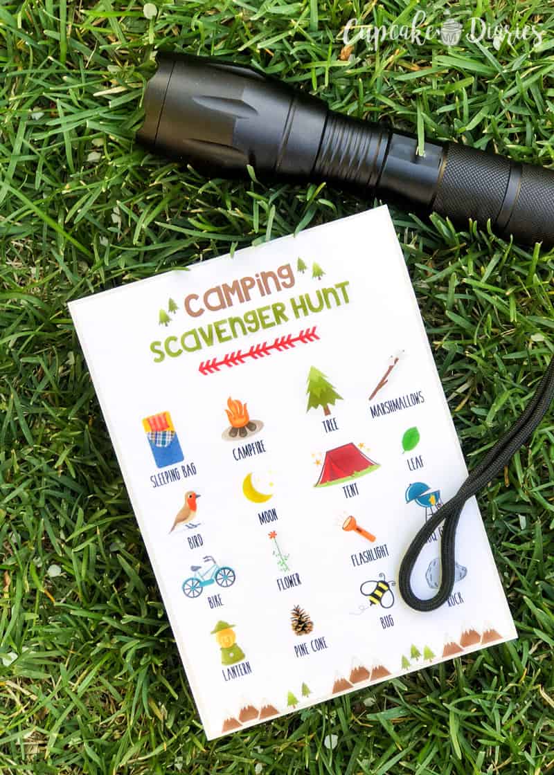 Whether you're out in the woods or having a campout in the backyard, a camping scavenger hunt is the perfect activity for the kids!