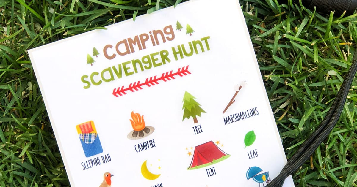 Tenting Scavenger Hunt graphic about Camping Scavenger Hunt Printable identified as Tenting Scavenger Hunt