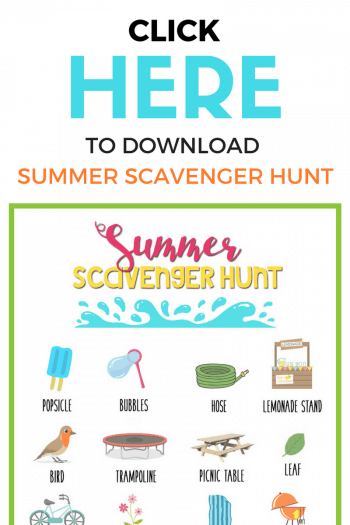 Send the kids outside with this Summer Scavenger Hunt! They'll love searching the neighborhood for all the objects on the list.