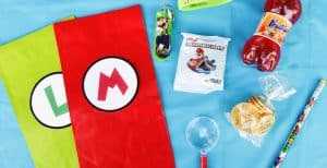 Super Mario Bros. Birthday Party Goody Bags with Free Printable Tags