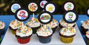 Super Mario Bros. Cupcakes with Free Printable Toppers