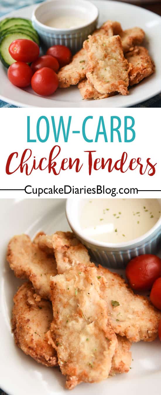 Homemade Low-Carb Chicken Tenders are easy to make and deliciously crispy. Your family will love this healthier spin on a classic!