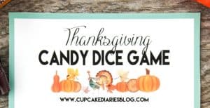 Thanksgiving Candy Dice Game – Printable Game for Kids