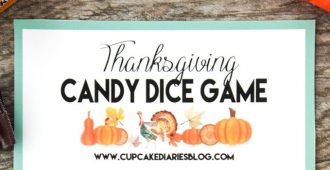 Thanksgiving Candy Dice Game - Perfect for kids after they finish their Thanksgiving dinner!