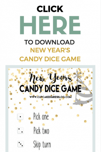 The kids are going to love playing New Year's Candy Dice Game on New Year's Eve!