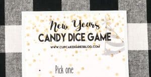New Years Candy Dice Game – Printable Game for Kids