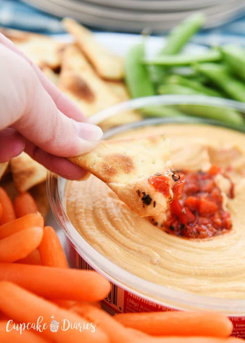 Boar's Head Hummus is delicious and so easy to serve at a party!