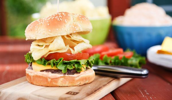 Potato Chip Burgers are just about as American as you can get! This is such a good burger for summer grilling!