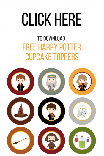 Harry Potter Cupcakes with Printable Toppers - Cupcake Diaries