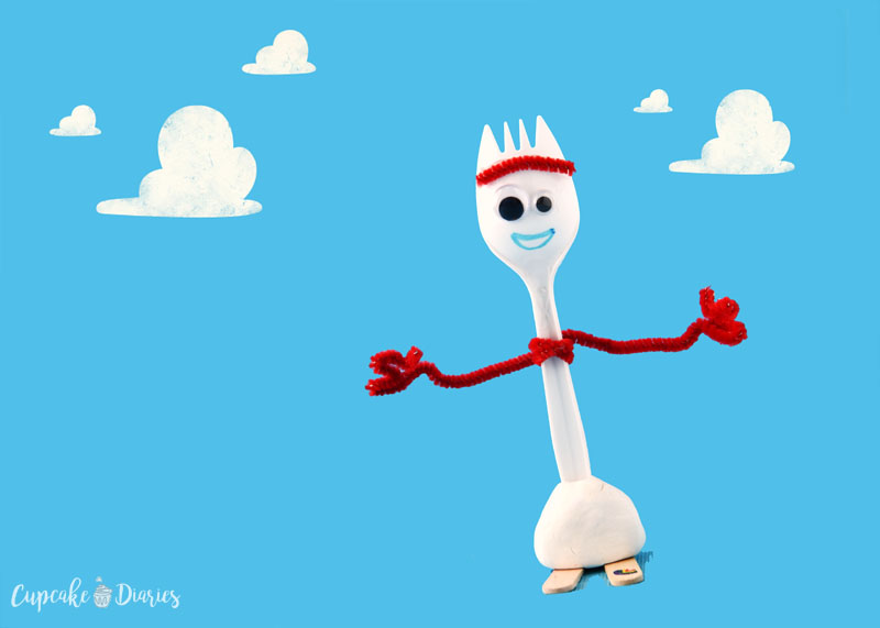 How To Make Forky From Toy Story 4 Craft Tutorial Cupcake Diaries