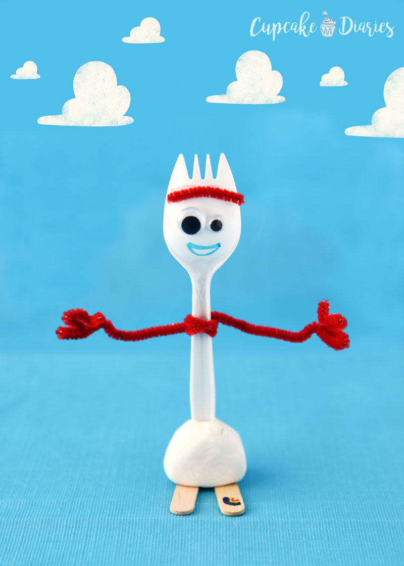 How To Make Forky From Toy Story 4 Craft Tutorial Cupcake Diaries