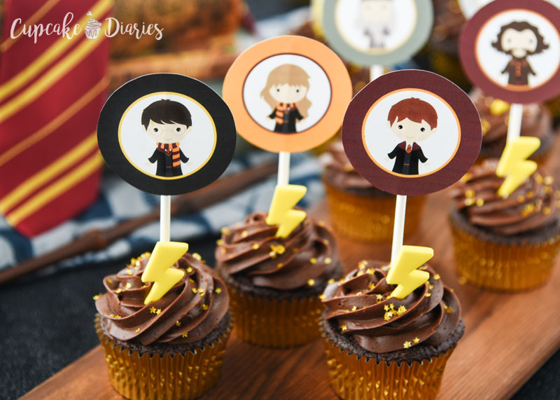 Free Printable Harry Potter Cupcake toppers - Lovely Planner