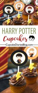 Harry Potter Cupcakes with Printable Toppers - Cupcake Diaries