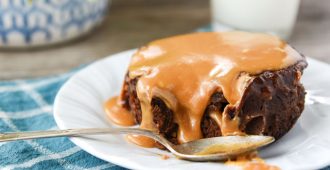 The Best Chocolate Peanut Butter Cake for One is so decadent and topped with a warm peanut butter sauce. Hot, gooey, and ready in five minutes!